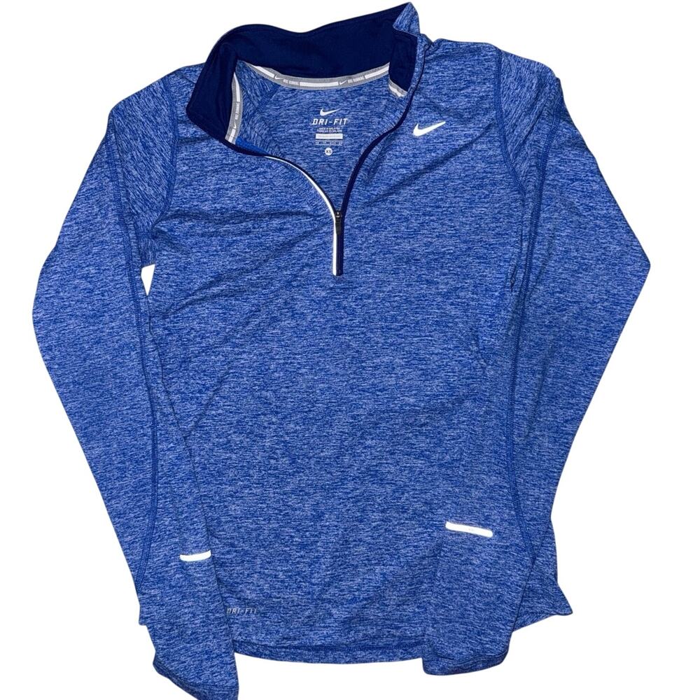EUC Women’s Nike Dri Fit Running Element 1/2 quarter Zip Pullover Blue Size Xs